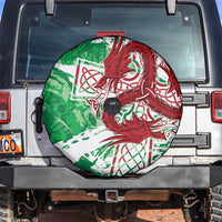 Wales Cymru Am Byth Spare Tire Cover Celtic Dragon Triskelion - Wonder Print Shop