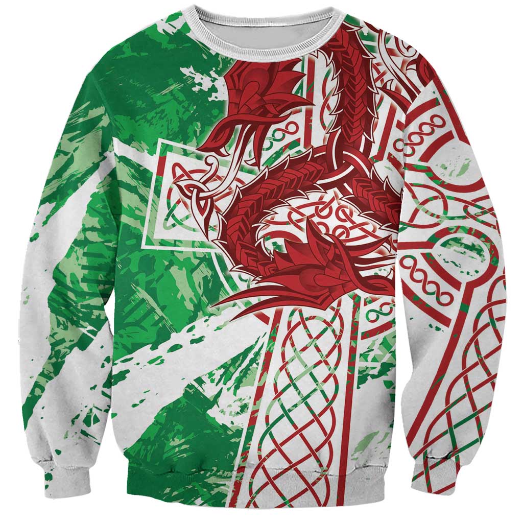 Wales Cymru Am Byth Sweatshirt Celtic Dragon Triskelion - Wonder Print Shop