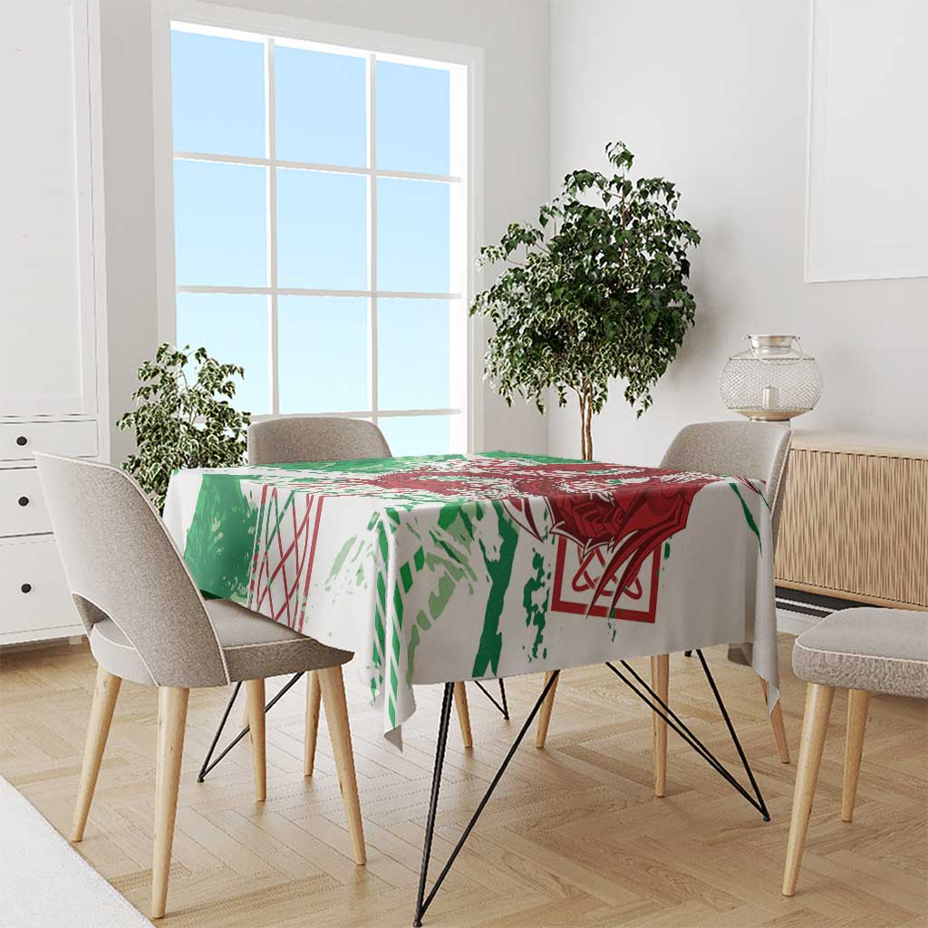 Wales Cymru Am Byth Tablecloth Celtic Dragon Triskelion - Wonder Print Shop