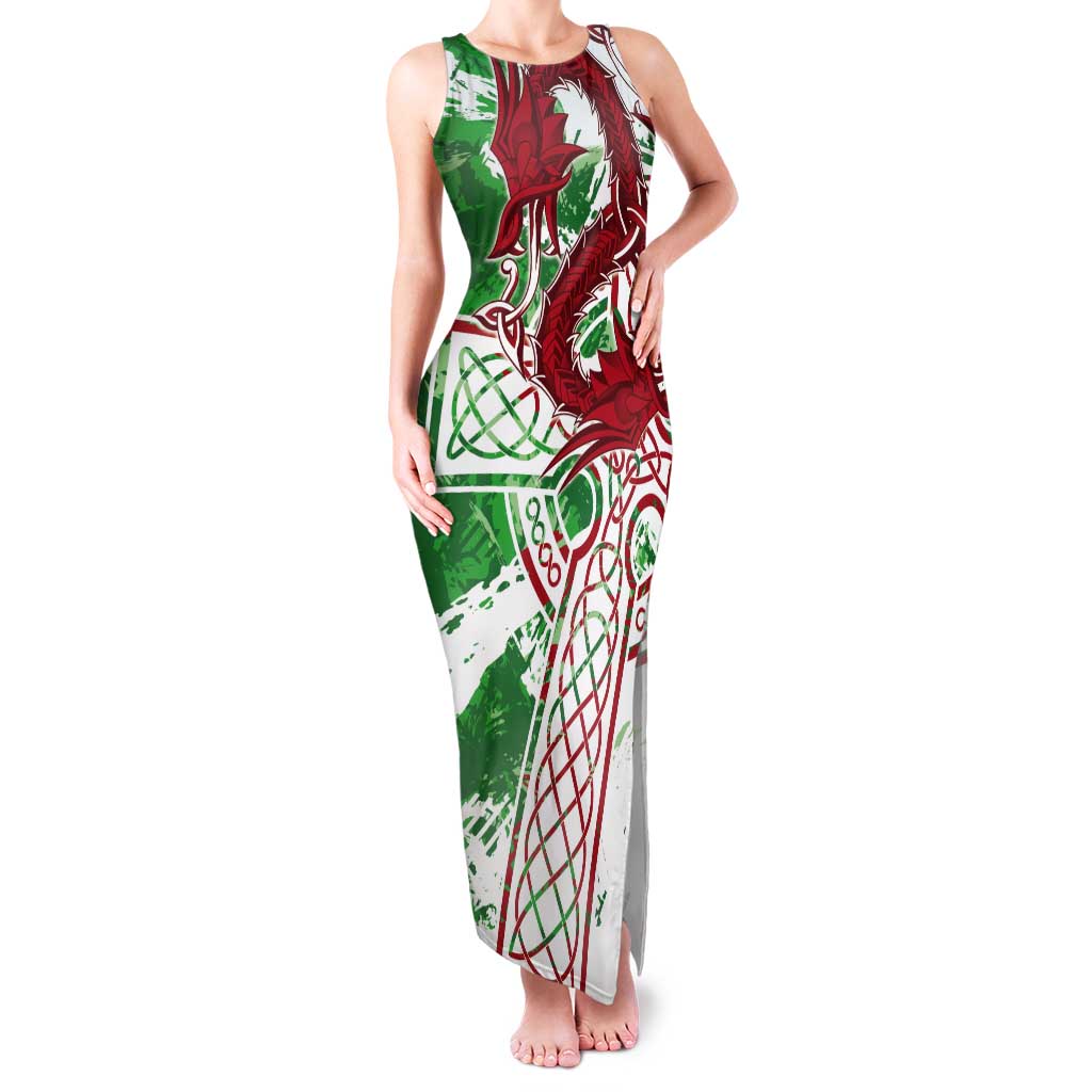 Wales Cymru Am Byth Tank Maxi Dress Celtic Dragon Triskelion - Wonder Print Shop
