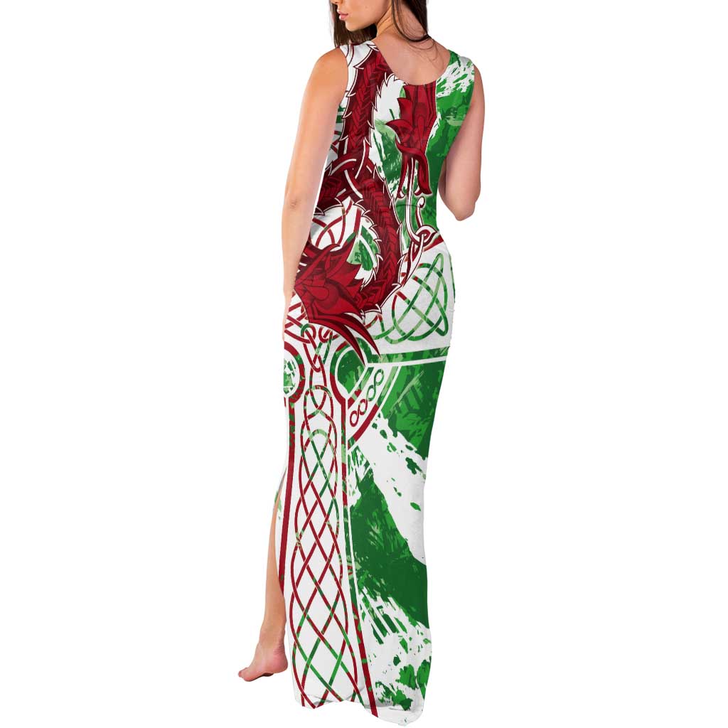 Wales Cymru Am Byth Tank Maxi Dress Celtic Dragon Triskelion - Wonder Print Shop