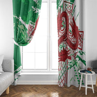 Wales Cymru Am Byth Window Curtain Celtic Dragon Triskelion - Wonder Print Shop