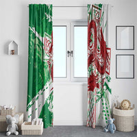 Wales Cymru Am Byth Window Curtain Celtic Dragon Triskelion - Wonder Print Shop