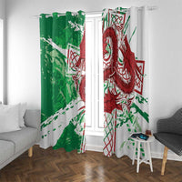 Wales Cymru Am Byth Window Curtain Celtic Dragon Triskelion - Wonder Print Shop