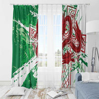 Wales Cymru Am Byth Window Curtain Celtic Dragon Triskelion - Wonder Print Shop