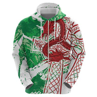 Wales Cymru Am Byth Zip Hoodie Celtic Dragon Triskelion - Wonder Print Shop
