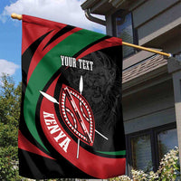 Kenya Mashujaa Day Personalized Garden Flag Lion Warrior with Masai Shield - Wonder Print Shop