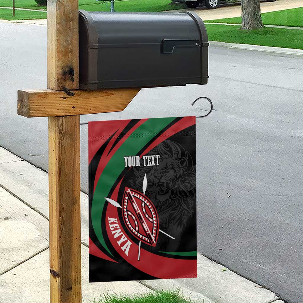 Kenya Mashujaa Day Personalized Garden Flag Lion Warrior with Masai Shield - Wonder Print Shop