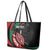 Kenya Mashujaa Day Personalized Leather Tote Bag Lion Warrior with Masai Shield - Wonder Print Shop