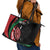 Kenya Mashujaa Day Personalized Leather Tote Bag Lion Warrior with Masai Shield - Wonder Print Shop