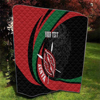 Kenya Mashujaa Day Personalized Quilt Lion Warrior with Masai Shield - Wonder Print Shop