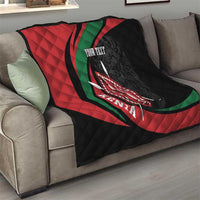 Kenya Mashujaa Day Personalized Quilt Lion Warrior with Masai Shield - Wonder Print Shop