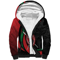 Kenya Mashujaa Day Personalized Sherpa Hoodie Lion Warrior with Masai Shield - Wonder Print Shop