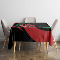 Kenya Mashujaa Day Personalized Tablecloth Lion Warrior with Masai Shield - Wonder Print Shop