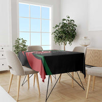 Kenya Mashujaa Day Personalized Tablecloth Lion Warrior with Masai Shield - Wonder Print Shop