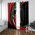 Kenya Mashujaa Day Personalized Window Curtain Lion Warrior with Masai Shield - Wonder Print Shop