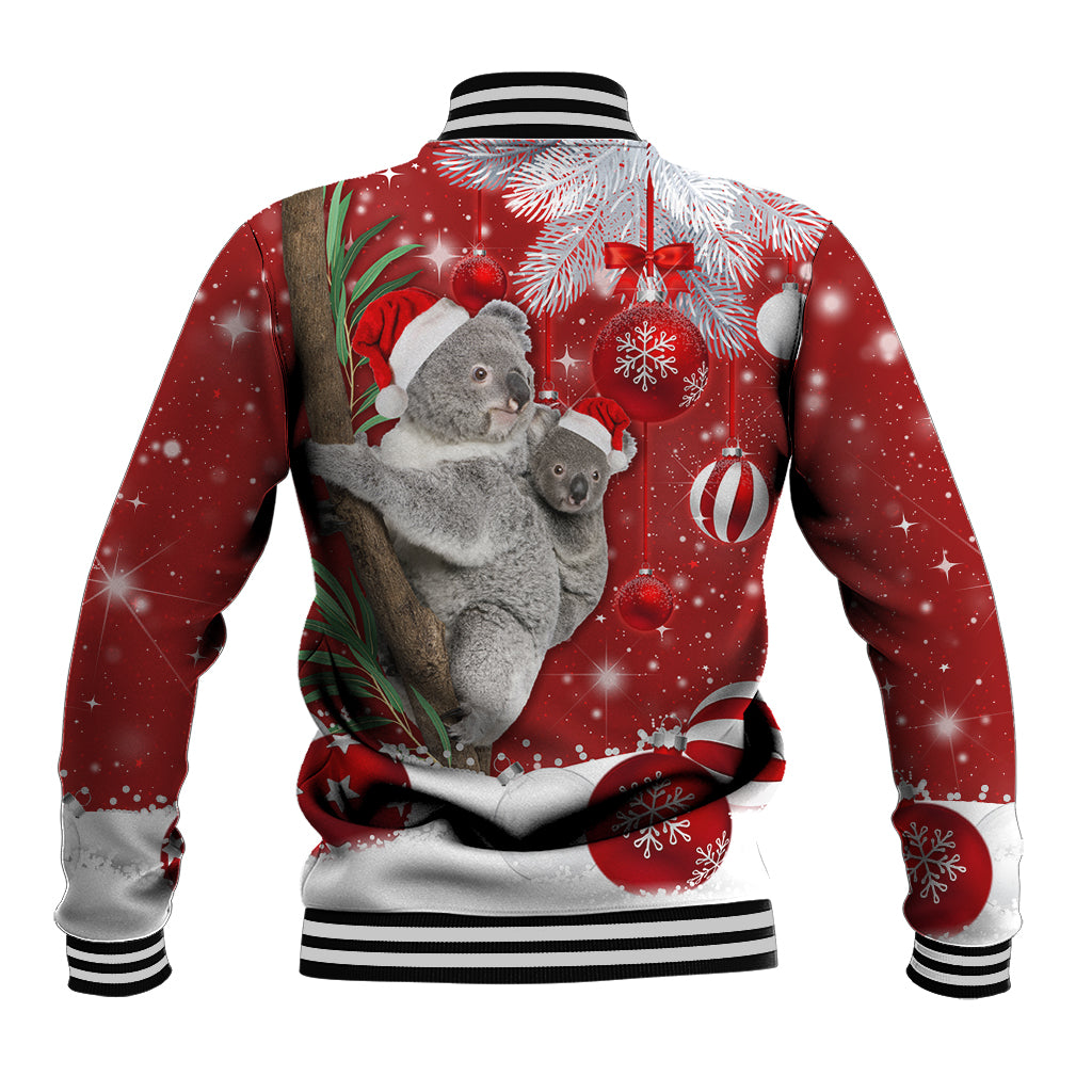 Australia Christmas Baseball Jacket Santa Koala Ver02 LT7 - Wonder Print Shop