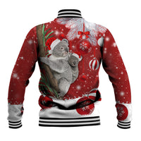 Australia Christmas Baseball Jacket Santa Koala Ver02 LT7 - Wonder Print Shop