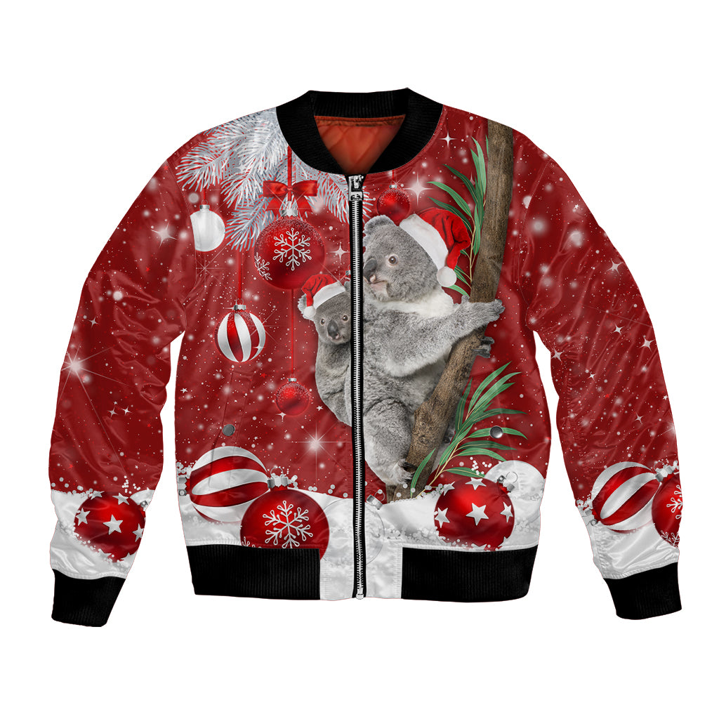 Australia Christmas Bomber Jacket Santa Koala Ver02 LT7 - Wonder Print Shop
