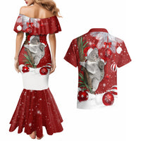 Australia Christmas Couples Matching Mermaid Dress and Hawaiian Shirt Santa Koala Ver02 LT7 - Wonder Print Shop