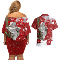 Australia Christmas Couples Matching Off Shoulder Short Dress and Hawaiian Shirt Santa Koala Ver02 LT7 - Wonder Print Shop