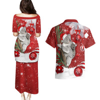 Australia Christmas Couples Matching Puletasi Dress and Hawaiian Shirt Santa Koala Ver02 LT7 - Wonder Print Shop