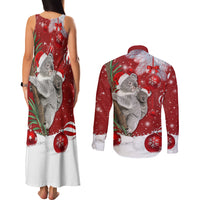Australia Christmas Couples Matching Tank Maxi Dress and Long Sleeve Button Shirt Santa Koala Ver02 LT7 - Wonder Print Shop