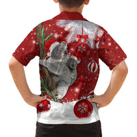 Australia Christmas Family Matching Long Sleeve Bodycon Dress and Hawaiian Shirt Santa Koala Ver02 LT7 - Wonder Print Shop