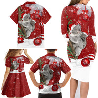 Australia Christmas Family Matching Long Sleeve Bodycon Dress and Hawaiian Shirt Santa Koala Ver02 LT7 - Wonder Print Shop