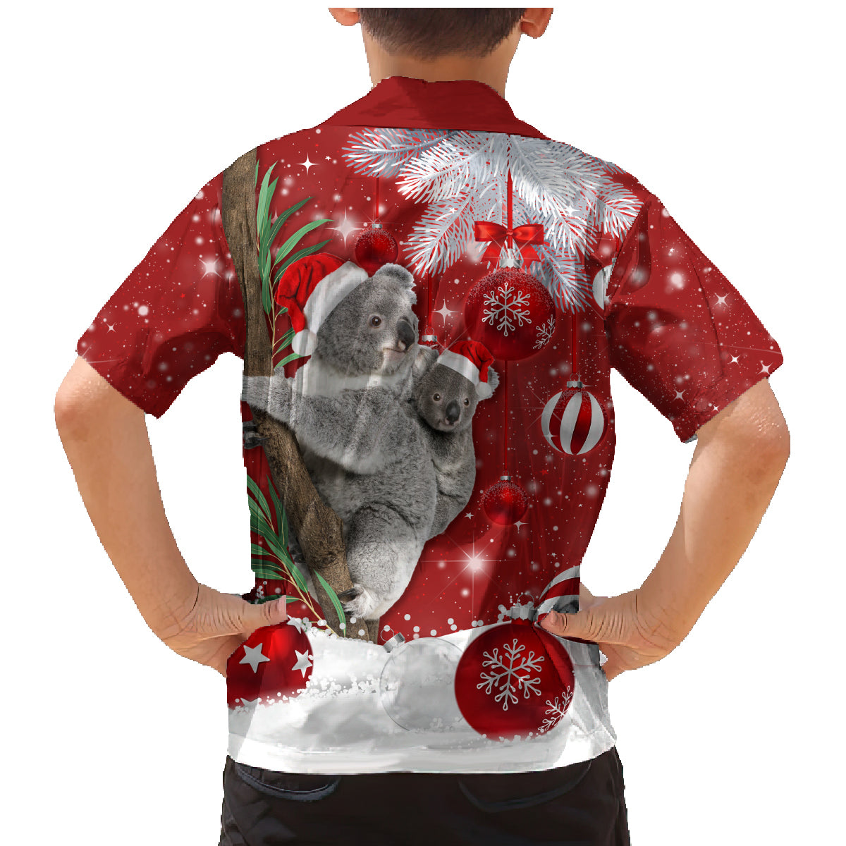 Australia Christmas Family Matching Mermaid Dress and Hawaiian Shirt Santa Koala Ver02 LT7 - Wonder Print Shop