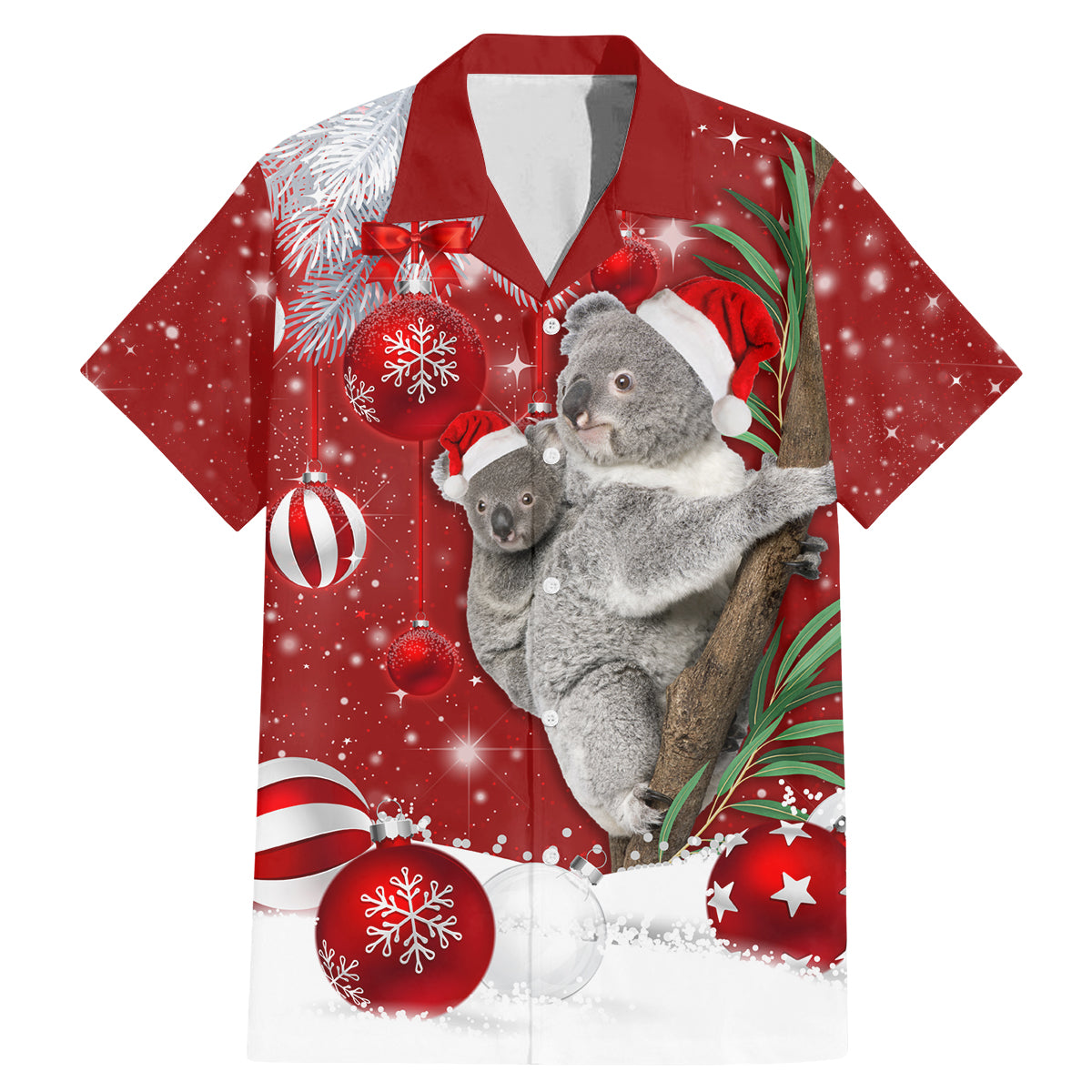 Australia Christmas Family Matching Mermaid Dress and Hawaiian Shirt Santa Koala Ver02 LT7 - Wonder Print Shop