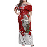 Australia Christmas Family Matching Off Shoulder Maxi Dress and Hawaiian Shirt Santa Koala Ver02 LT7 - Wonder Print Shop