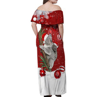 Australia Christmas Family Matching Off Shoulder Maxi Dress and Hawaiian Shirt Santa Koala Ver02 LT7 - Wonder Print Shop