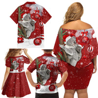 Australia Christmas Family Matching Off Shoulder Short Dress and Hawaiian Shirt Santa Koala Ver02 LT7 - Wonder Print Shop