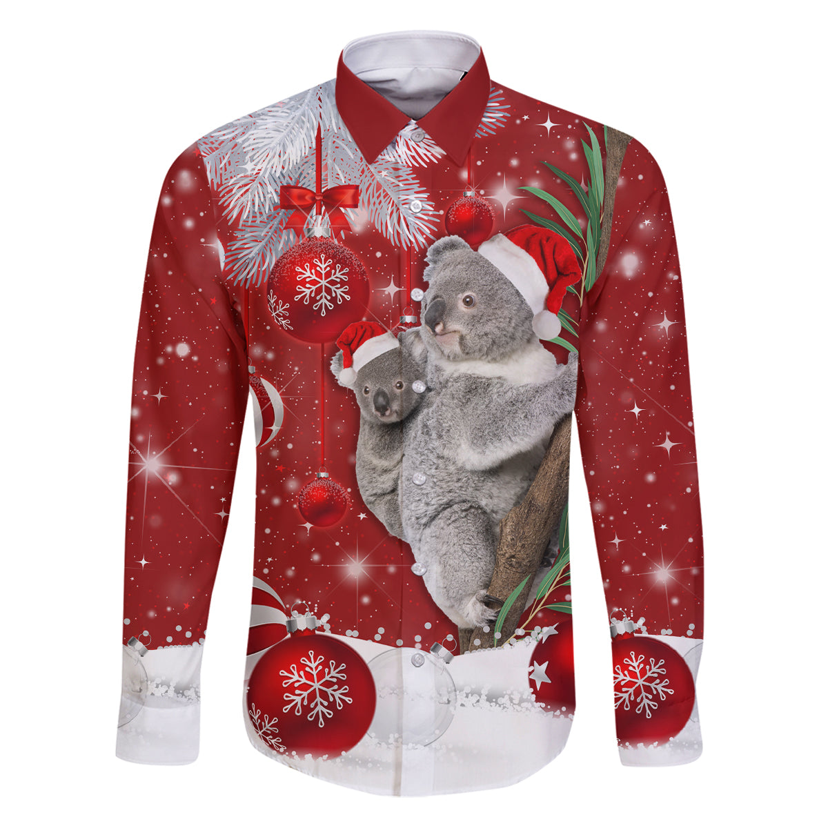 Australia Christmas Family Matching Puletasi Dress and Hawaiian Shirt Santa Koala Ver02 - Wonder Print Shop