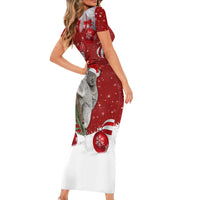 Australia Christmas Family Matching Short Sleeve Bodycon Dress and Hawaiian Shirt Santa Koala Ver02 - Wonder Print Shop