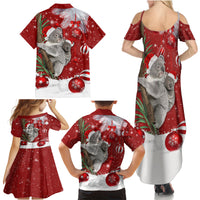 Australia Christmas Family Matching Summer Maxi Dress and Hawaiian Shirt Santa Koala Ver02 - Wonder Print Shop