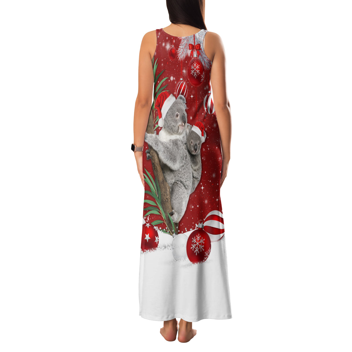 Australia Christmas Family Matching Tank Maxi Dress and Hawaiian Shirt Santa Koala Ver02 - Wonder Print Shop