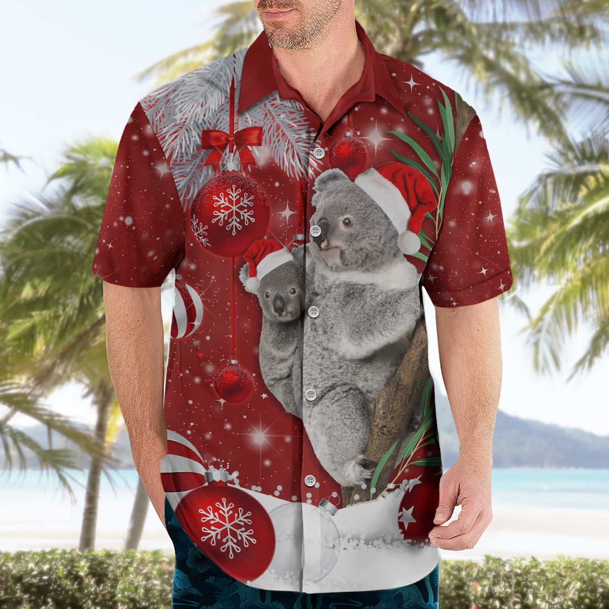 Australia Christmas Hawaiian Shirt Santa Koala Ver02 - Wonder Print Shop