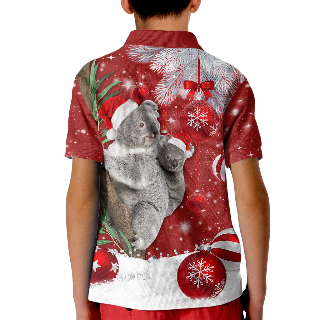 Australia Christmas Kid Polo Shirt Santa Koala Ver02 - Wonder Print Shop