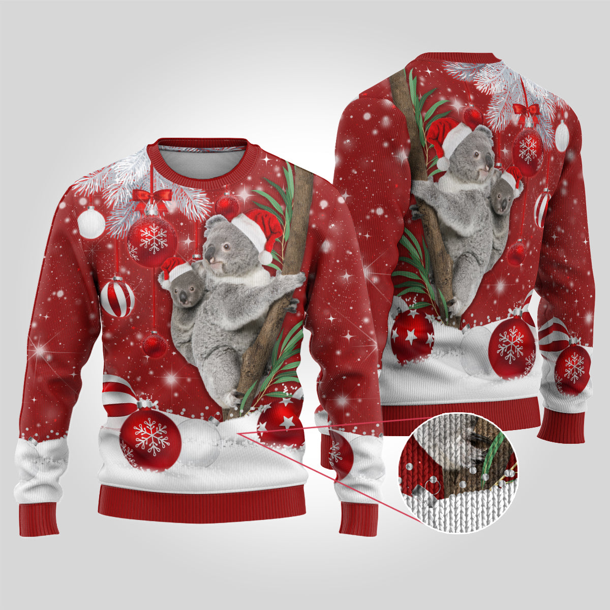 Australia Christmas Ugly Christmas Sweater Santa Koala Ver02 - Wonder Print Shop