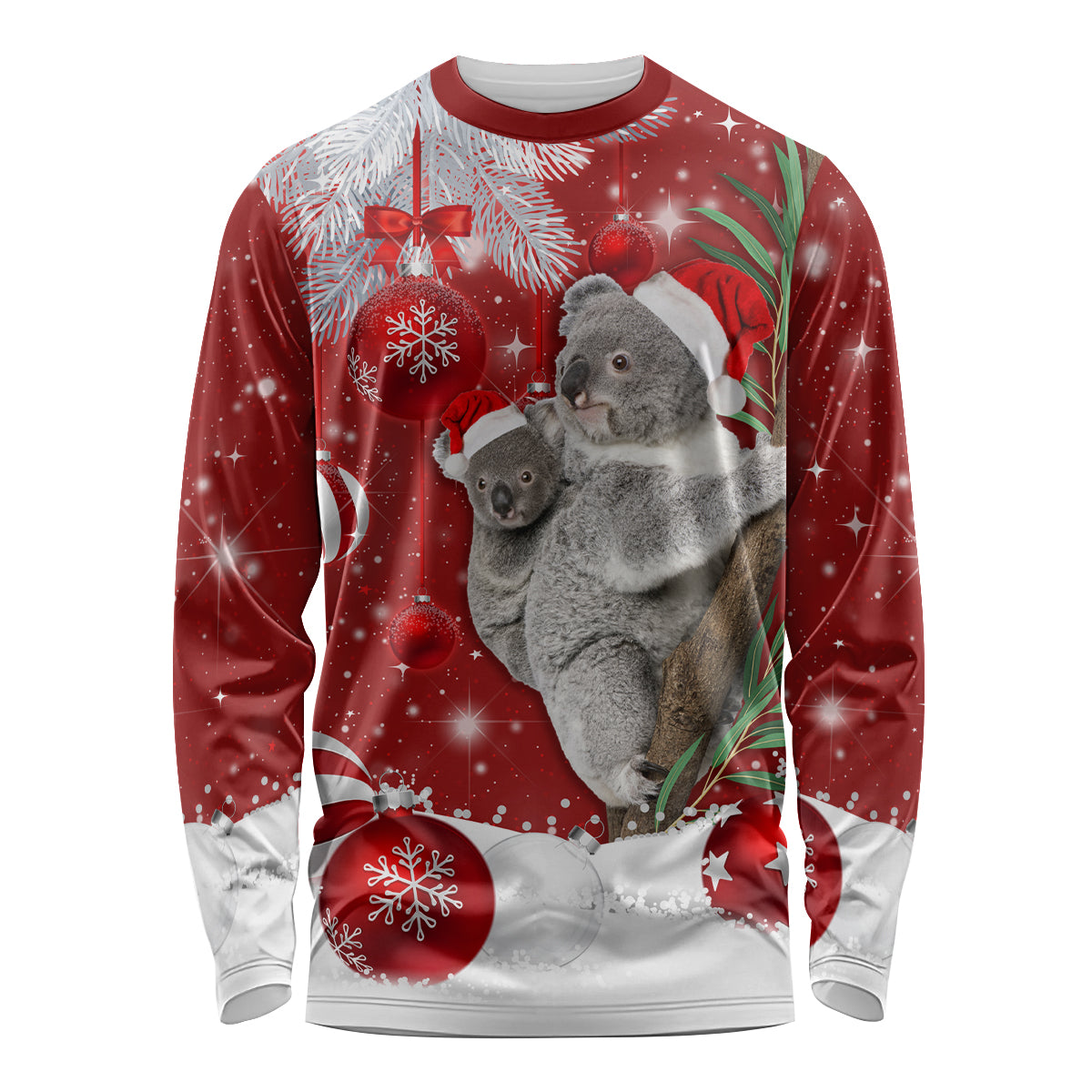Australia Christmas Long Sleeve Shirt Santa Koala Ver02 - Wonder Print Shop
