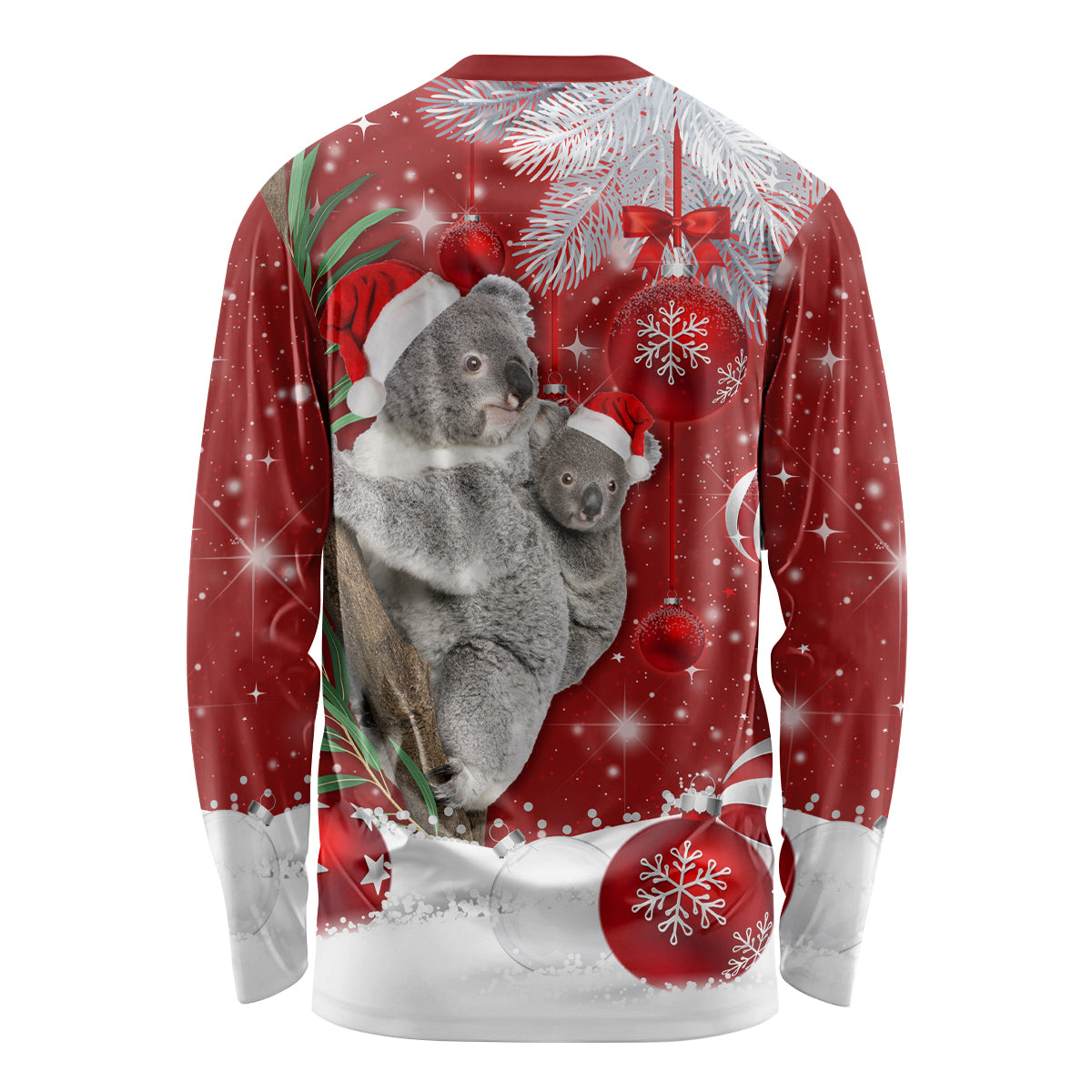 Australia Christmas Long Sleeve Shirt Santa Koala Ver02 - Wonder Print Shop