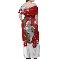 Australia Christmas Off Shoulder Maxi Dress Santa Koala Ver02 - Wonder Print Shop