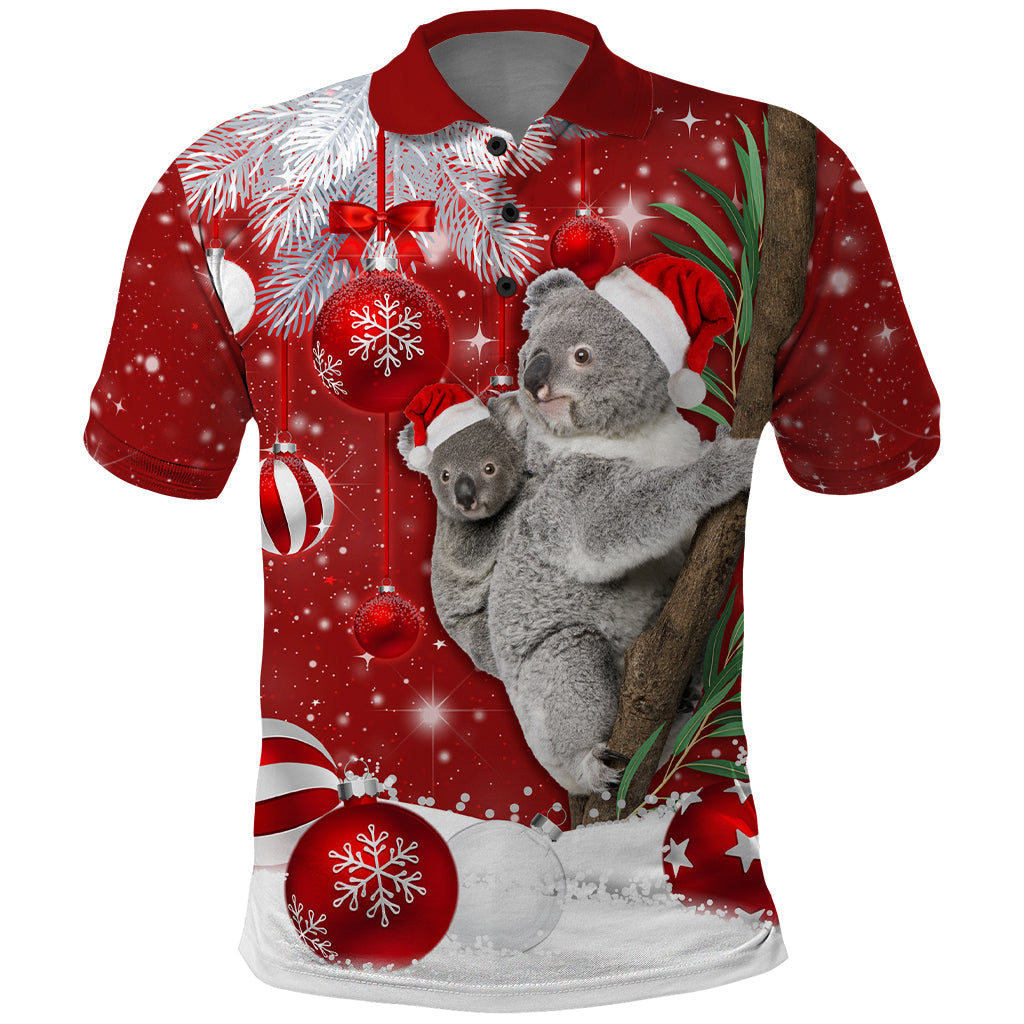 Australia Christmas Polo Shirt Santa Koala Ver02 - Wonder Print Shop