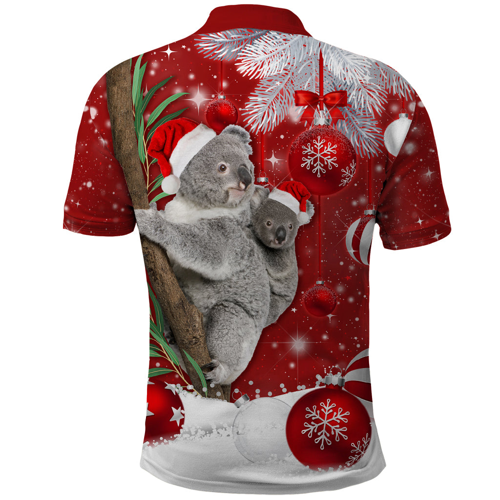 Australia Christmas Polo Shirt Santa Koala Ver02 - Wonder Print Shop