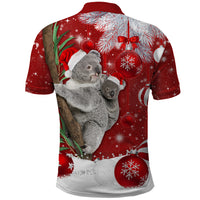 Australia Christmas Polo Shirt Santa Koala Ver02 - Wonder Print Shop