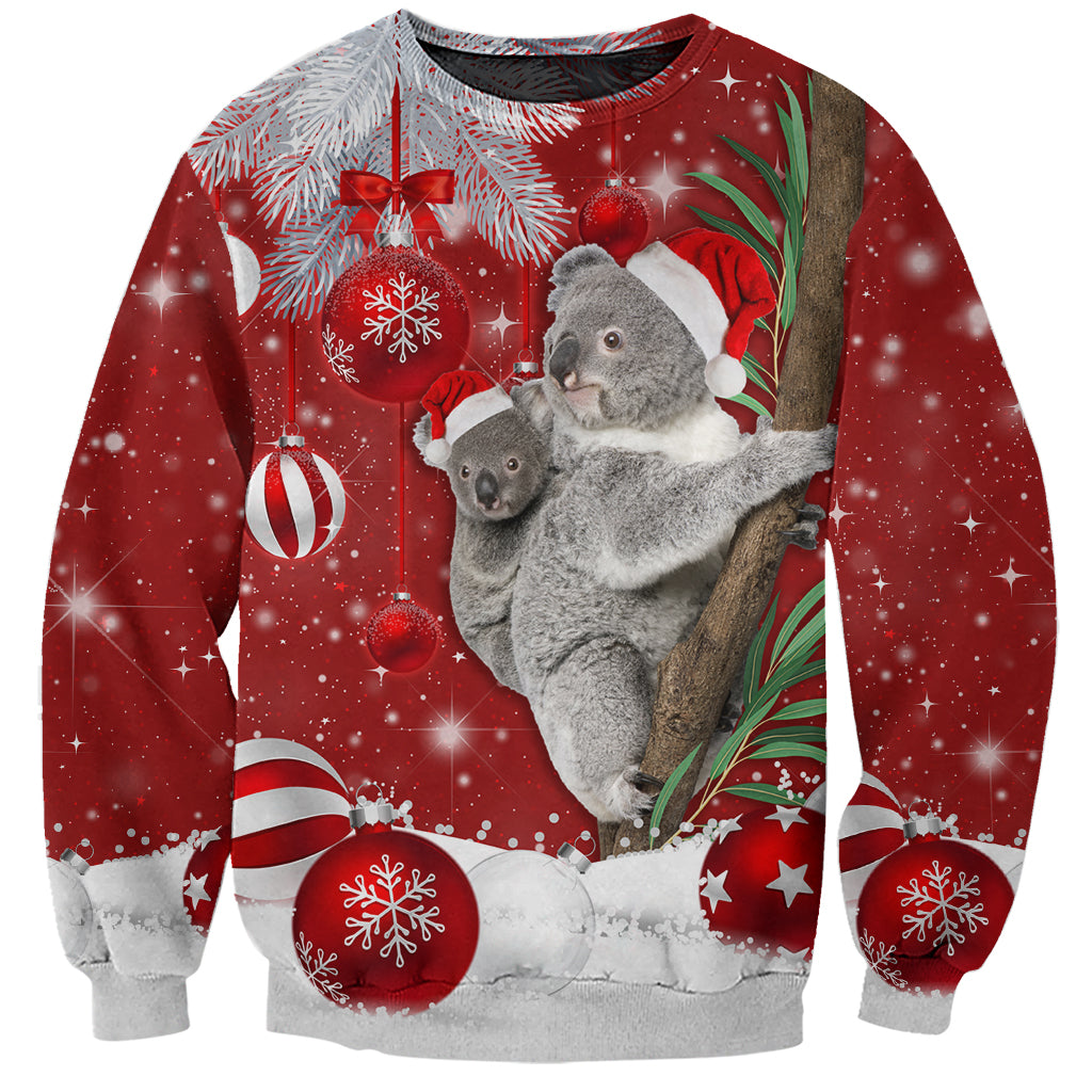 Australia Christmas Sweatshirt Santa Koala Ver02 - Wonder Print Shop