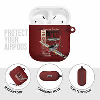 Tuskegee Airmen Spit Fire 477th AirPods Case Crimson Grunge - Wonder Print Shop
