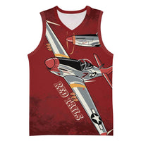 Tuskegee Airmen Spit Fire 477th Basketball Jersey Crimson Grunge - Wonder Print Shop